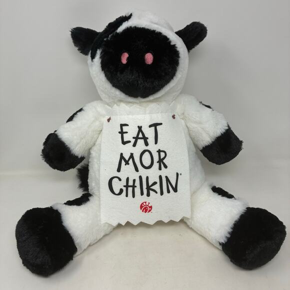 RARE Chick-Fil-A 20'' 'Eat Mor Chickin' Plush Cow - Picture 1 of 6